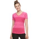 Women's Fila Sport&reg; Jacquard Contrast V-neck Tee, Size: Xl, Med Pink