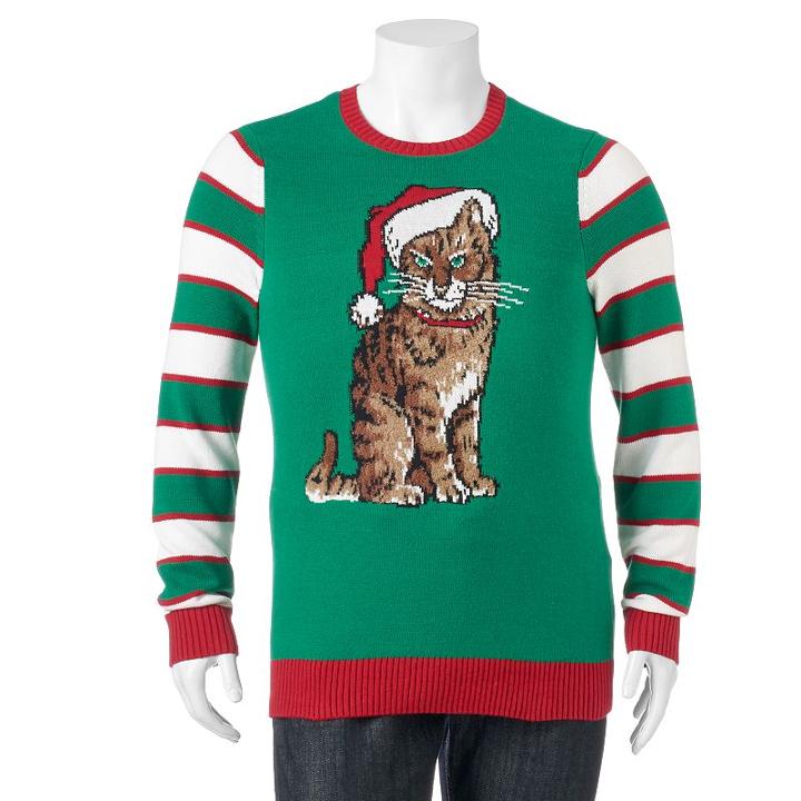 Big & Tall Ugly Holiday Sweater, Men's, Size: 3xl Tall, Dark Green