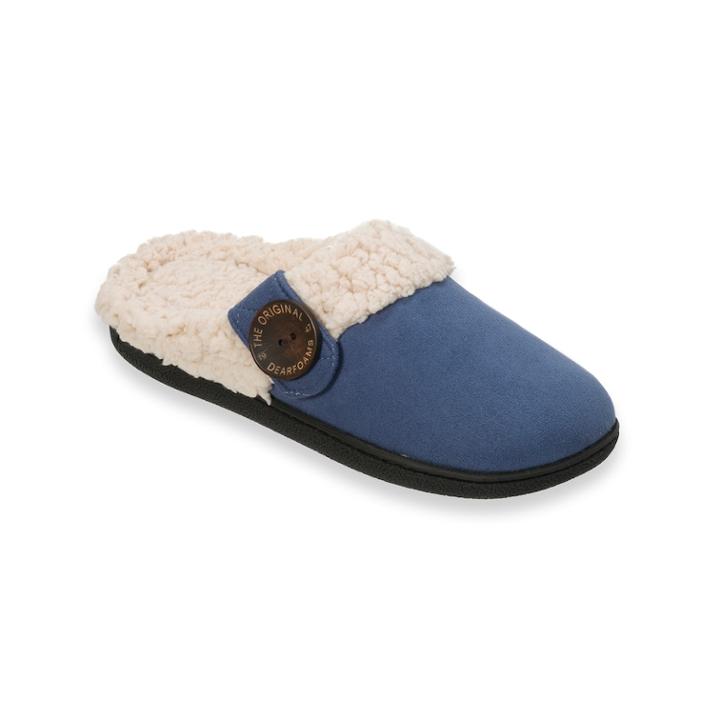 Women's Dearfoams Microsuede Clogs, Size: Medium, Blue Other