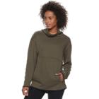 Women's Tek Gear&reg; Fleece Funnel Neck Pullover Top, Size: Medium, Dark Green