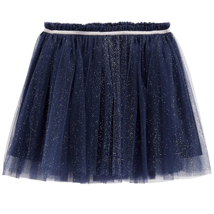Girls 4-12 Carter's Glittery Tulle Skirt, Size: 8, Blue