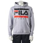 Men's Fila&reg; Striped Pullover Hoodie, Size: Large, Grey