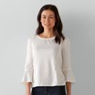 Petite Sonoma Goods For Life&trade; Flared Top, Women's, Size: L Petite, Natural
