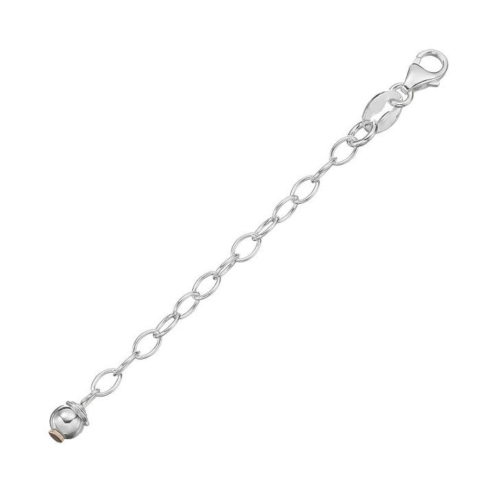 Primrose Sterling Silver Rolo Chain Extender - 2 In, Women's, Grey
