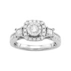 Simply Vera Vera Wang 14k White Gold 3/4 Carat T.w. Diamond Square Halo Engagement Ring, Women's, Size: 6