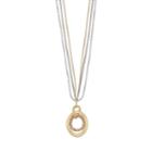 Simply Vera Vera Wang Simulated Crystal Oval Pendant Multistrand Necklace, Women's, Gold