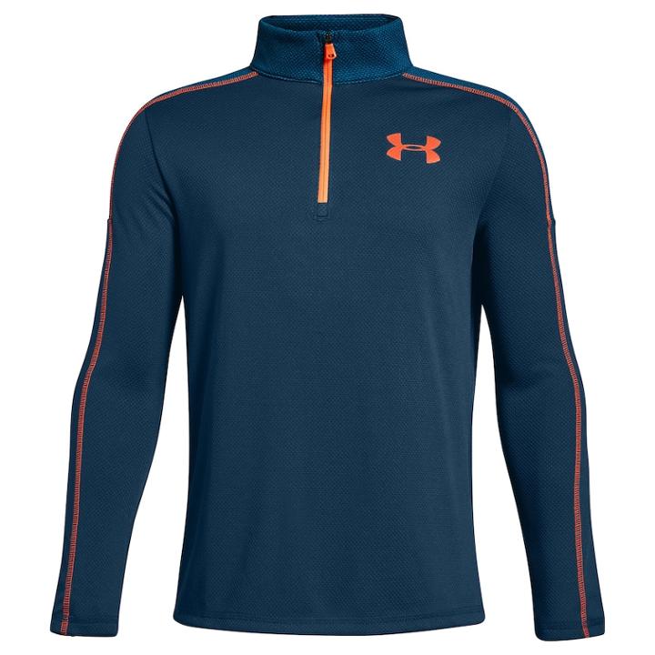 Boys 8-20 Under Armour Tech Quarter-zip Tee, Size: Large, Blue