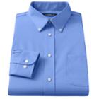 Big & Tall Croft & Barrow&reg; Classic-fit Solid Broadcloth Button-down Collar Dress Shirt, Men's, Size: 20 36/7b, Blue