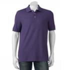 Men's Croft & Barrow&reg; Pique Performance Polo, Size: Medium, Drk Purple