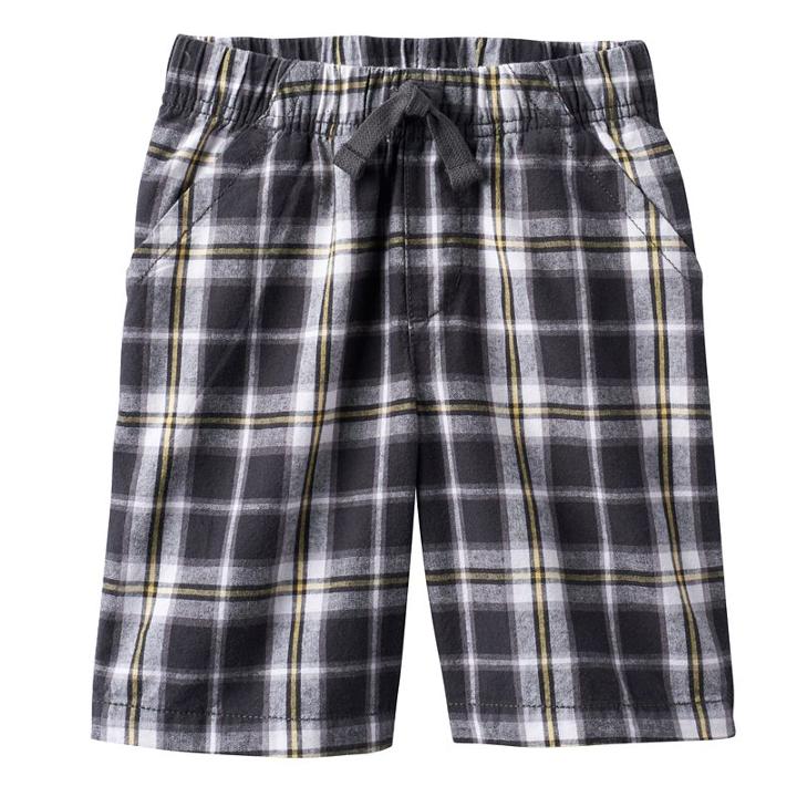 Boys 4-7x Jumping Beans® Plaid Shorts, Boy's, Size: 5, Grey
