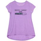 Girls 7-16 & Plus Size Harper & Elliott High-low Graphic Tee, Girl's, Size: Xs, Drk Purple