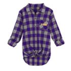 Juniors' Lsu Tigers Spirit Week Tie-front Flannel Shirt, Teens, Size: Small, Purple
