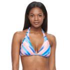 Women's S.o.s. Sun Ocean Sand Bra-sized Halter Bikini Top, Size: 32 C, Ovrfl Oth