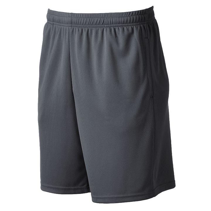 Men's Tek Gear&reg; Textured Mesh Shorts, Size: Xl, Silver