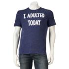 Men's I Adulted Today Tee, Size: Medium, Blue (navy)