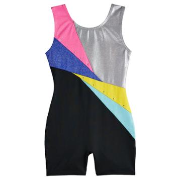 Girls 4-14 Jacques Moret Hologram Biketard, Size: Small, Black