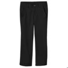 Boys 4-7 Chaps School Uniform Flat Front Twill Pants, Boy's, Size: 7x, Black