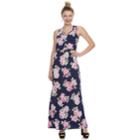 Juniors' Three Pink Hearts Cross-front Maxi Dress, Teens, Size: Xs, Dark Blue