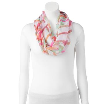 Love This Life Watercolor Infinity Scarf, Women's, Med Pink