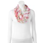 Love This Life Watercolor Infinity Scarf, Women's, Med Pink
