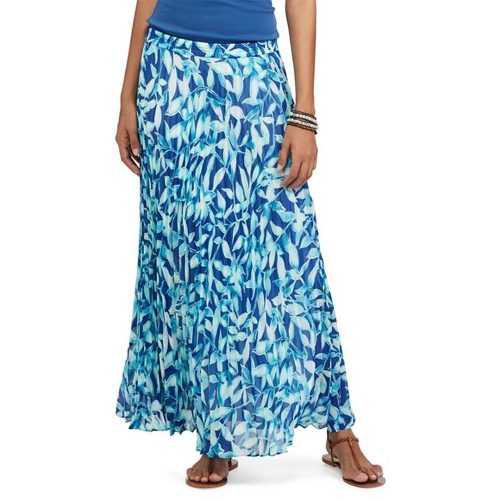 Women's Chaps Floral Pleated Skirt, Size: Xl, Pink Ovrfl