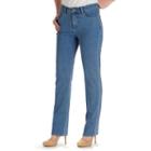 Women's Lee Classic Fit Slimming Straight-leg Jeans, Size: 18 T/l, Blue