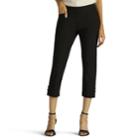 Petite Lee Elena Classic Pull-on Capris, Women's, Size: 6 Petite, Black