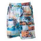 Big & Tall Croft & Barrow&reg; Tropical Microfiber Swim Trunks, Men's, Size: 3xl Tall, Purple Oth