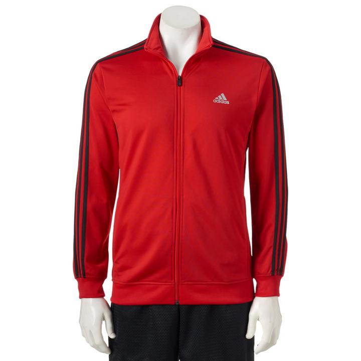Men's Adidas Warm-up Track Jacket, Size: Medium, Med Red