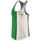 Women's Nike Oregon Ducks Divide Racerback Tank Top, Size: Medium, Natural