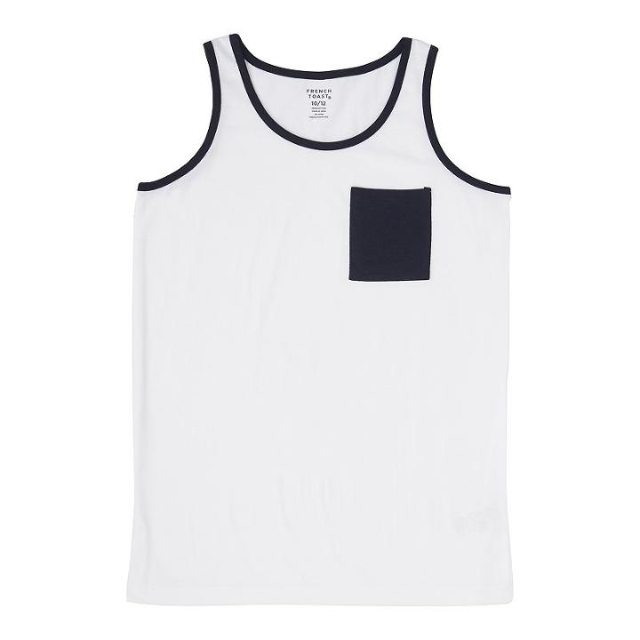 Boys 8-20 French Toast Pocket Tank, Boy's, Size: Large, White