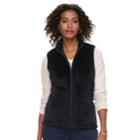 Women's Croft & Barrow&reg; Minky Velboa Fleece Vest, Size: Medium, Blue