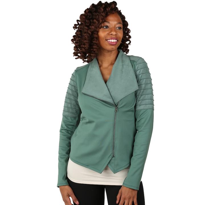 Women's Soybu Muse Moto Jacket, Size: Xl, Green