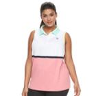 Plus Size Fila Sport&reg; Colorblock Golf Polo, Women's, Size: 3xl, White