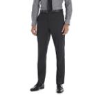 Men's Marc Anthony Slim-fit Wool Black Flat-front Suit Pants, Size: 32x32