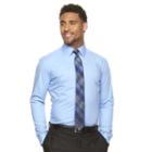 Men's Apt. 9&reg; Slim-fit Stretch Spread-collar Dress Shirt, Size: 17.5-34/35, Med Blue