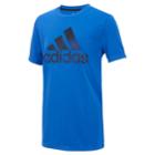 Boys 8-20 Adidas Pattern Filled Logo Graphic Tee, Size: Medium, Med Blue