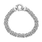 Sterling Silver 7.5 In. Byzantine Chain Bracelet, Women's, Size: 7.5, Grey
