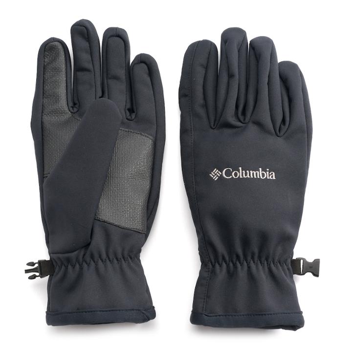 Men's Columbia Smooth Spiral Omni-shield Softshell Gloves, Size: Large, Grey (charcoal)