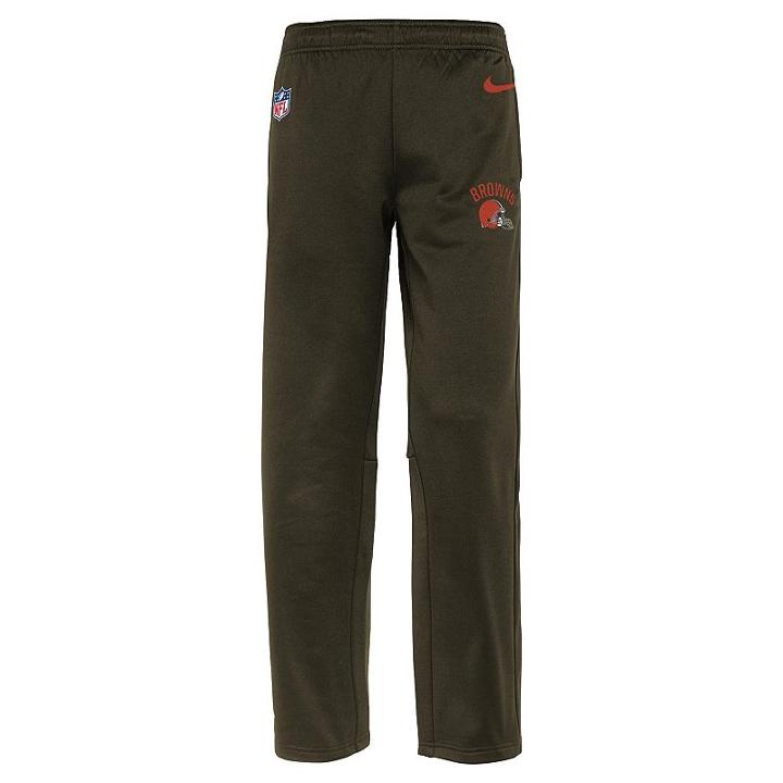 Boys 8-20 Nike Cleveland Browns Circuit Therma-fit Pants, Boy's, Size: M(10-12), Dark Brown