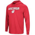 Men's Campus Heritage Wisconsin Badgers Hooded Tee, Size: Large, Dark Red