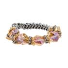 Simply Vera Vera Wang Two Tone Iridescent Bead Stretch Bracelet, Women's, Multicolor