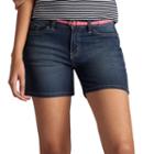 Women's Lee Twila Modern Series Belted Jean Shorts, Size: 8 - Regular, Dark Blue
