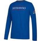 Men's Adidas Kansas Jayhawks Linear Bar Tee, Size: Xxl, Blue