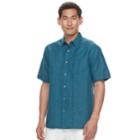 Men's Havanera Classic-fit Linen-blend Button-down Shirt, Size: Medium, Dark Blue