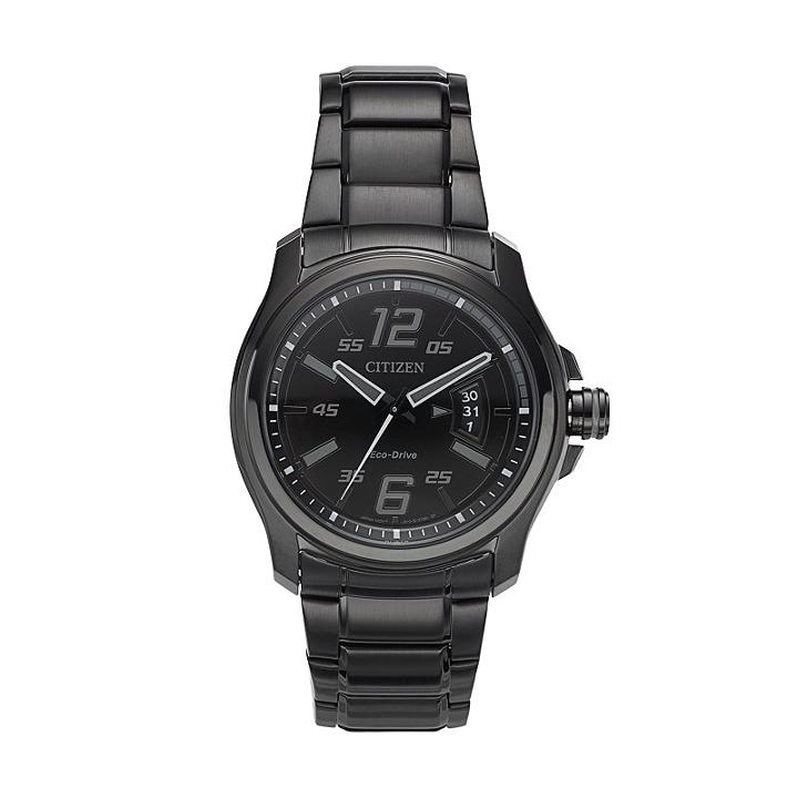 Citizen, Drive From Eco-drive Men's Htm Black Ion-plated Stainless Steel Watch - Aw1354-82e