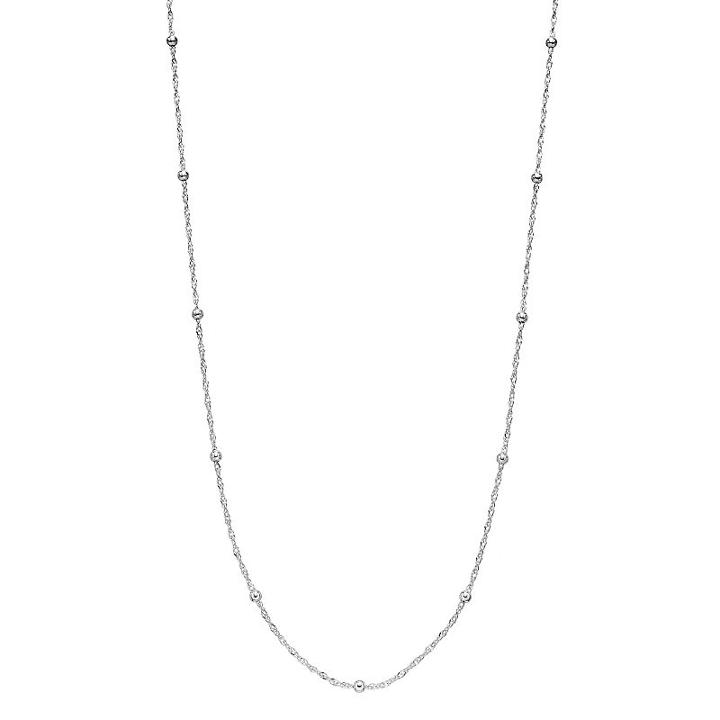 Primrose Sterling Silver Bead Station Chain Necklace - 20 In, Women's, Grey