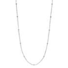 Primrose Sterling Silver Bead Station Chain Necklace - 20 In, Women's, Grey