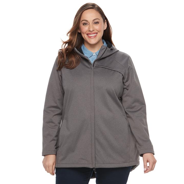 Plus Size New Balance Soft Shell Anorak, Women's, Size: 3xl, Grey (charcoal)