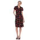 Women's Dana Buchman Notch Collar Dress, Size: Large, Dark Red